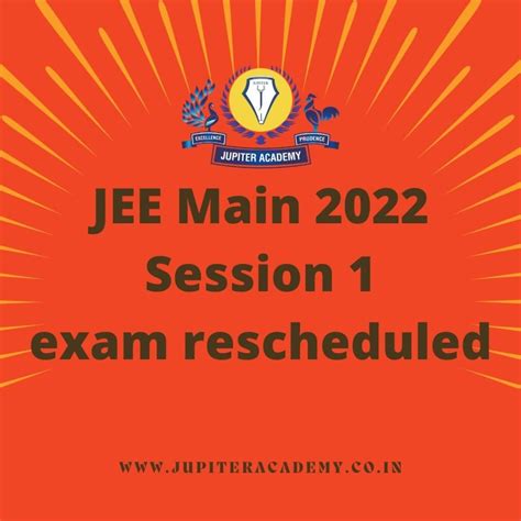 Jee Main Session Exam Rescheduled Hurry Up