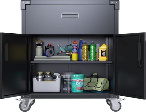 Aobabo Metal Garage Storage Cabinet With Wheelssteel Storage Cabinet