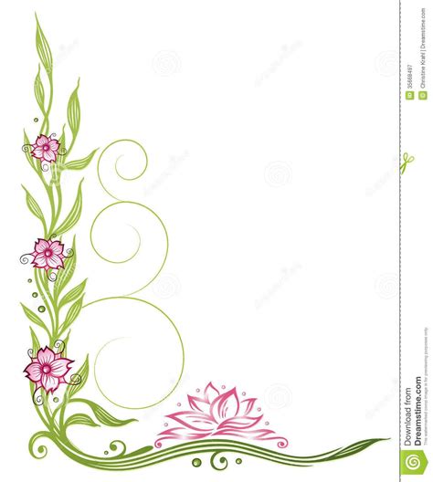 lotus flower border clipart - Bethann Tellez