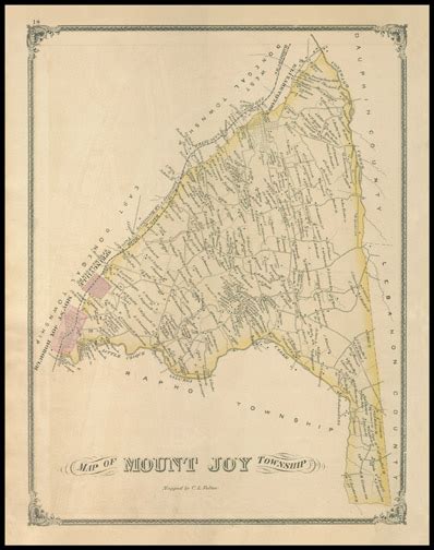 Historic Maps And Drawings 18 Mount Joy Township John Pritiskutch Reproductions