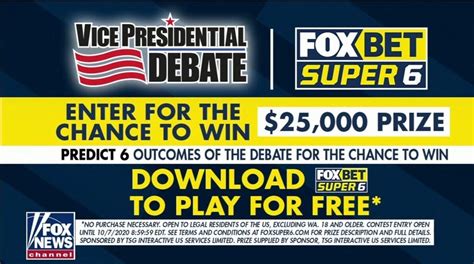 Fox Bet Super Six Returns For Vp Debate Viewers Can Win Cash With