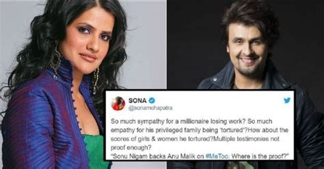 Sona Mohapatra Slams Sonu Nigam For Supporting Anu Malik During Metoo