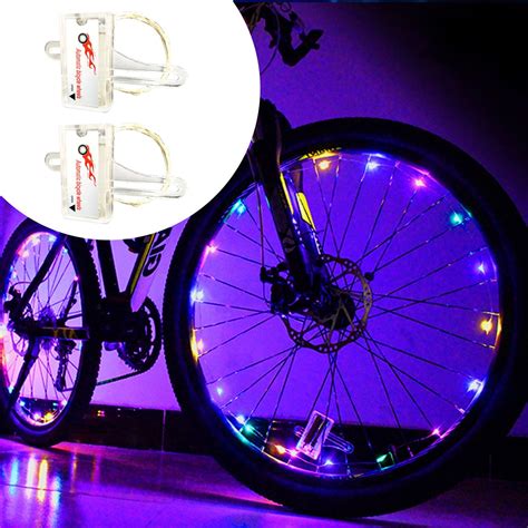 2 Tire Pack Led Bike Wheel Lights Ultra Bright Waterproof Bicycle Spoke