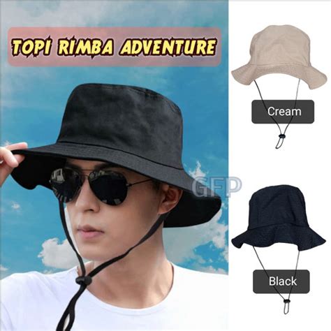 Jual Topi Rimba Adventure Outdoor Bucket Hat Polos Camping Gunung