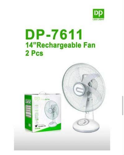 Plastic Dp Inches Rechargeable Fan With Lamp At Rs Piece