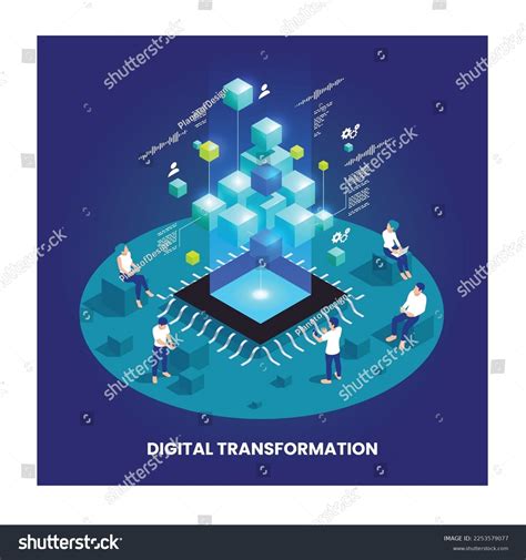 Digital Transformation Isometric Design Logo Stock Vector (Royalty Free) 2253579077 | Shutterstock