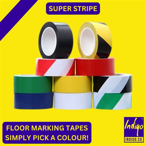 Floor Marking Tape Yellow 100mm X 33m Single Double Sided Adhesive