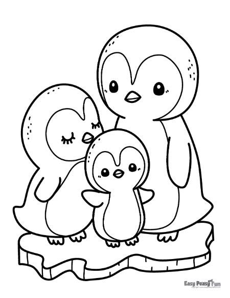 Printable Penguin Coloring Pages - Lots of Free Sheets - Easy Peasy and Fun