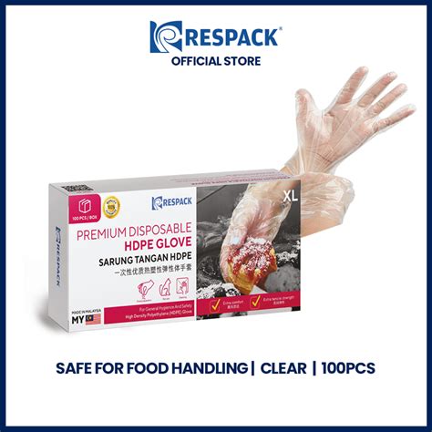 Thermoplastic Elastomer TPE Disposable Gloves Clear PackXpress By