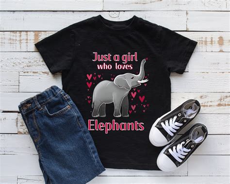 Just A Girl Who Loves Elephants Kids Shirt Elephant Youth Shirt