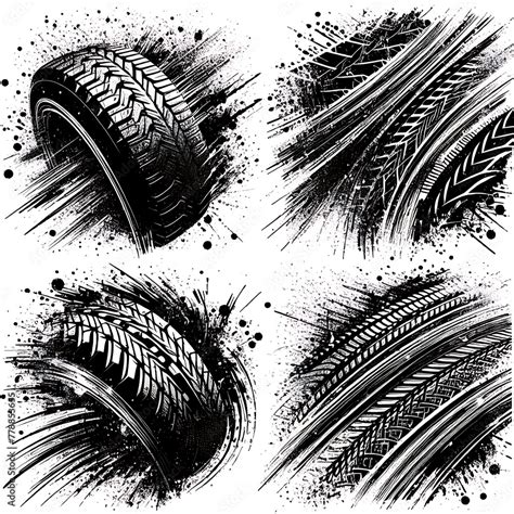 Tire Tread Marks Wheel Textures Tire Marks Car Racing Motocross