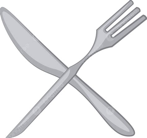 Illustration Of A Fork And Knife In Clipart Style Available In Vector