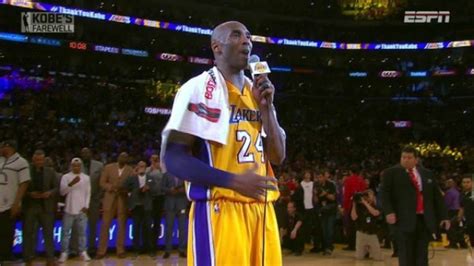 Watch Kobe Bryants Heart Touching Retirement Speech After Last Lakers