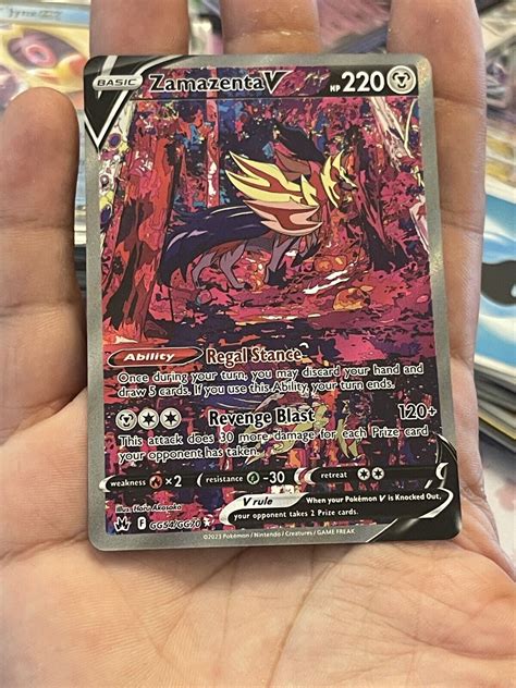 Pok Mon Zamazenta V Crown Zenith Gg Gg Near Mint Pack Fresh