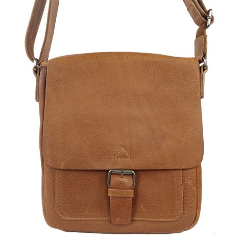 Sac Besace Cuir Homme Bandouli Re Alexis Camel Aperture