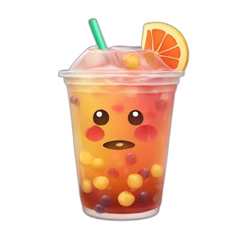 Red Boba Tea Ai Emoji Generator