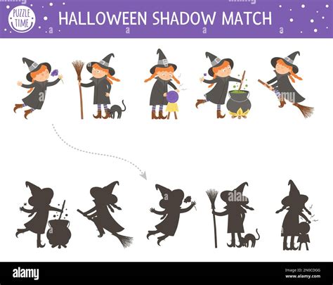 Actividad De Emparejamiento De Sombras De Halloween Para Ni Os Puzzle