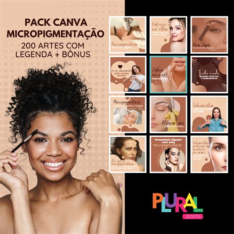 200 Artes Estética Editáveis Em Canva Bônus Plural Packs Hotmart