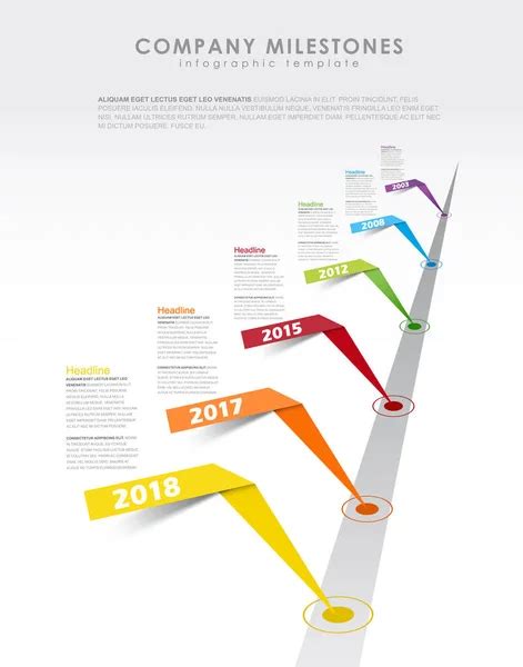 Infographic Startup Milestones Timeline Vector Template — Stock Vector © Kormi 151989428