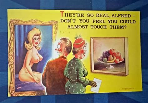 Saucy Bamforth Comic Postcard S Nude Woman Big Boobs Artwork