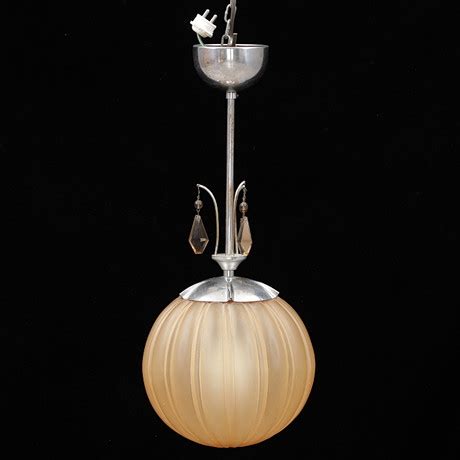 TAKLAMPA Klotlampa Glas 1940 Tal Belysning Lampor Taklampor