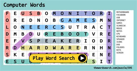 Computer Words Word Search