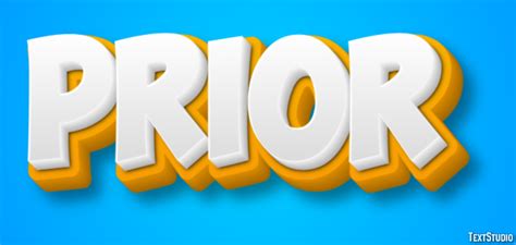 prior text effect  logo design word