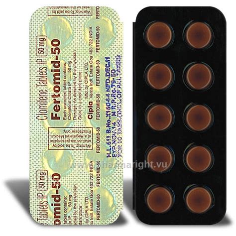 Fertomid 50mg Clomiphene PharmaRight Vu