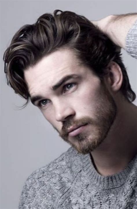 Handsome Scruffy Man Mens Hairstyles Thick Hair Medium Hair Styles Thick Hair Styles Medium