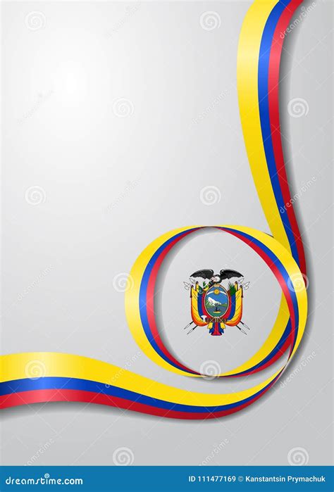 Ecuadorian Flag Wavy Background. Vector Illustration. Stock Vector ...