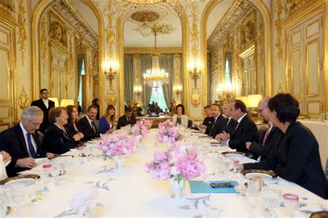 Almuerzo De Trabajo De La Presidenta Michelle Bachelet Junto A Su Par