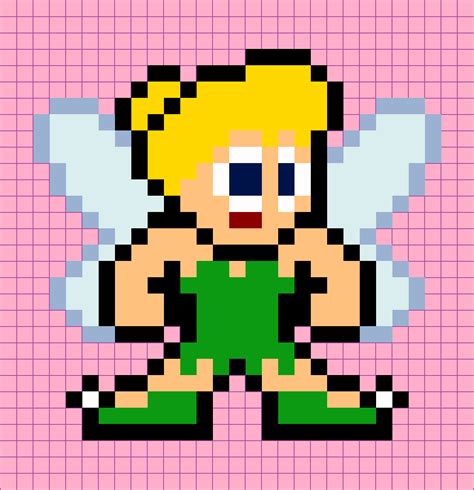 Tinkerbell Disney Girls Disney Minecraft Pixel Art