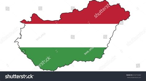 Map of Hungary with Hungarian flag - Royalty Free Stock Vector ...