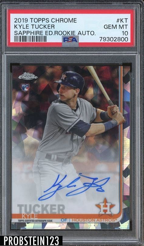 Kyle Tucker Topps Chrome Sapphire Edition Csa Kt Rookie Auto Psa