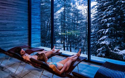 Switzerland’s Most Architecturally Impressive Alpine Hotel Luxury Swimming Pools Thermal Bath