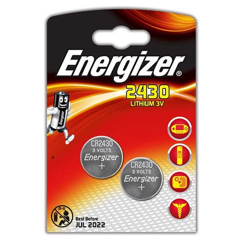 Energizer CR2430 Lithium 3V Par 2 7638900379914 Achat Pile Accu