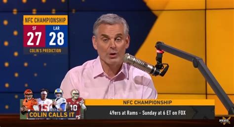 Blazing 5 Colin Cowherd Conference Championship Nfl Picks 2022 On Fox Sports