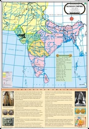 The Kushan Empire Map - Vidya Chitr Prakashan ( VCP )