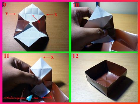 Cara Mudah Membuat Kotak Kubus Kertas Origami Kotak Kubus Buatan Tangan ...