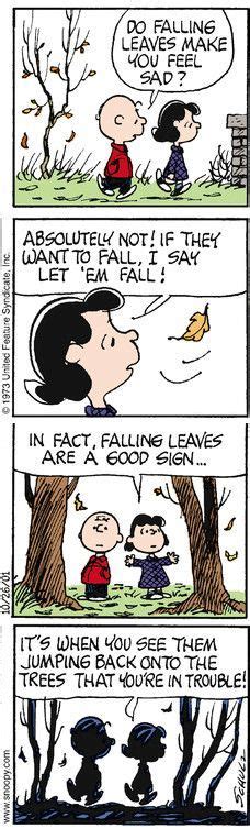 A Comic Strip With Peanuts Saying It S Fall