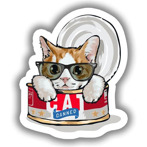 Konserve Kedi Sticker Artpap Co