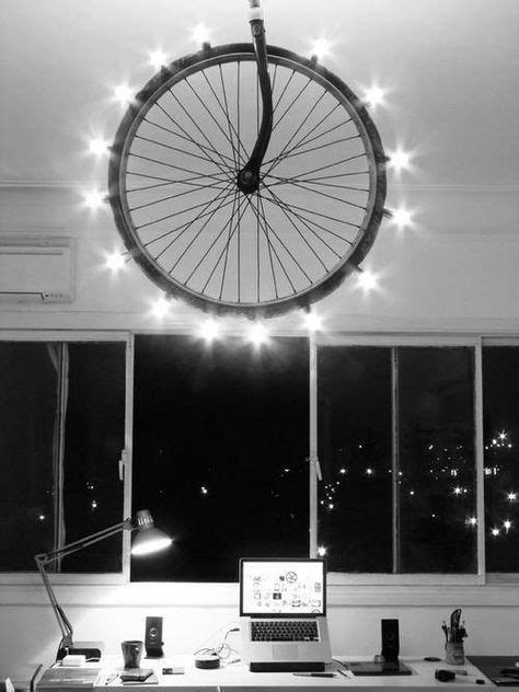 Lighting Wheel Looks Like A Cool Diy Project With A Bike Tire A