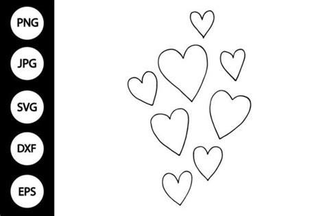 Outline Hearts Svg Graphic By Mydigitalart13 · Creative Fabrica