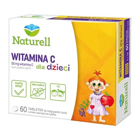 Naturell Witamina C Dla Dzieci Tabletki Do Ucia I Rozgryzania Szt