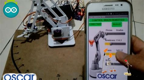 Control De Brazo Robotico Servomotores Por Bluetooth Arduino Y Android Youtube