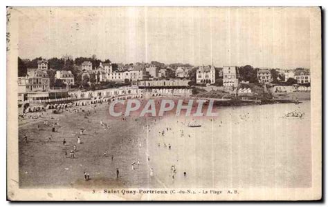 Carte Postale Ancienne Saint Quay Portrieux La Plage Manuskript