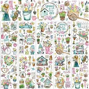 Amazon Geyoga Sheets Spring Rub On Transfers For Crafts And