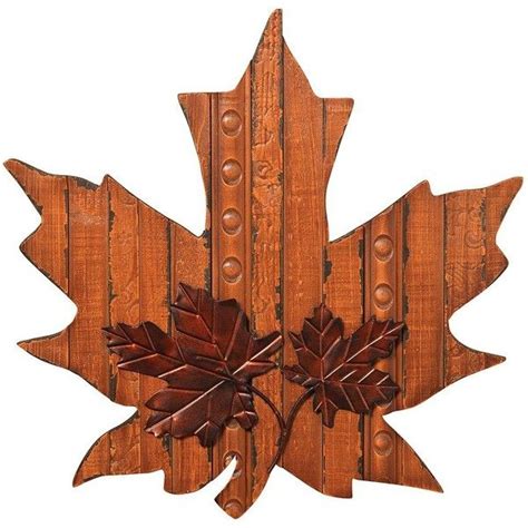 Wooden Maple Leaf Wall Decor 120 Liked On Polyvore Featuring Home