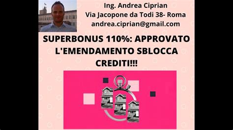 Superbonus 110 Finalmente Si Sboccano I Crediti Fiscali Youtube