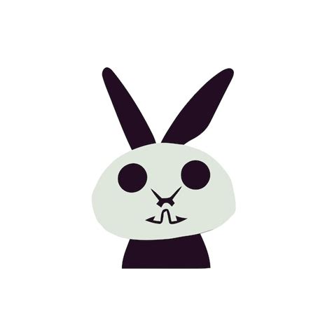 Premium Vector Crazy Bunny Rabbit Illustration